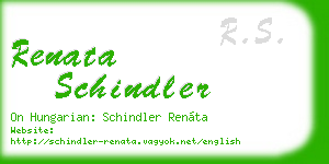 renata schindler business card
